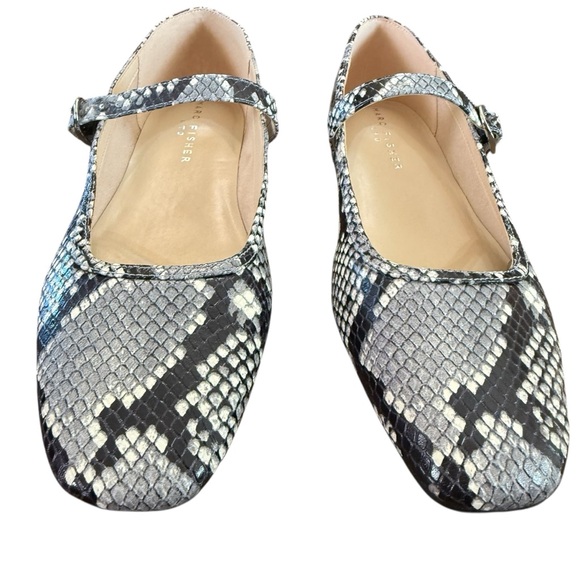 Marc Gisher Garissa Snake Skin Mary Jane Loafer Light Natural Size 9.5 - Picture 3 of 10